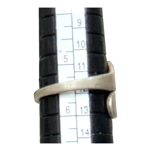 Vintage Sterling Silver Siam Ring Size 5.5 Wrap Wave Modernist Brutalist Boho - Picture 5 of 12